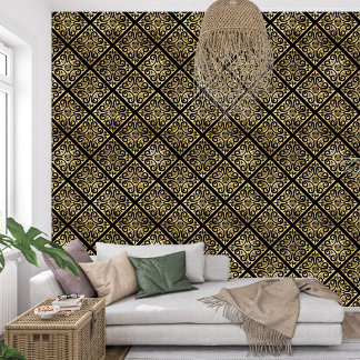 Royal Frans zwart en gouden behang