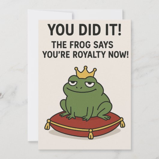 Royal Frog Goedkeuring Feestdagenkaart (Voorkant)