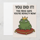 Royal Frog Goedkeuring Feestdagenkaart (Voorkant / Achterkant)