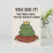 Royal Frog Goedkeuring Feestdagenkaart (Staand voorkant)