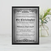 Royal Gala Birthday Party Kaart (Staand voorkant)