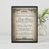 Royal Gala Birthday Party Kaart (Staand voorkant)