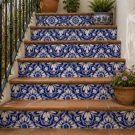 Royal Garden Classic Blue Floral Mosaic Tegeltje