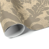 Royal Garden Damask Sepia Gold Ivory  Cadeaupapier (Rol Hoek)