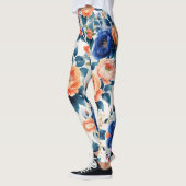 Royal Garden Glow Floral Design Leggings (Links)