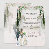 Royal Garden Save The Date Kaart (Voorkant / Achterkant)