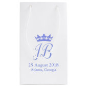 Royal geïnspireerd bruiloft gunst geschenk tas klein cadeauzakje (Achterkant)