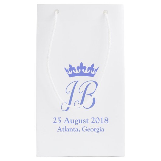 Royal geïnspireerd bruiloft gunst geschenk tas klein cadeauzakje (Achterkant)
