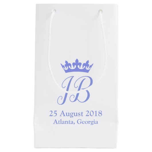 Royal geïnspireerd bruiloft gunst geschenk tas klein cadeauzakje (Voorkant)