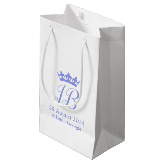 Royal geïnspireerd bruiloft gunst geschenk tas klein cadeauzakje (Voorkant Gekanteld)