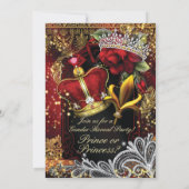 Royal Gender Reveal Douche Prins of Prinses Invi Kaart (Achterkant)