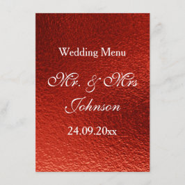 Royal gepersonaliseerd rood glanzend menu