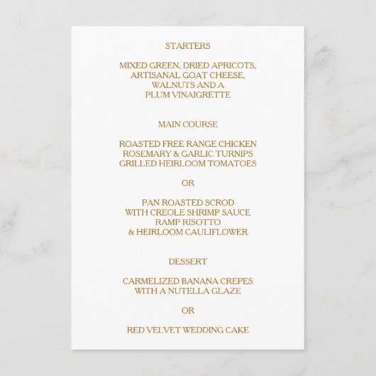 Royal gepersonaliseerd rood glanzend menu (Achterkant)