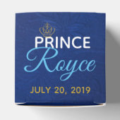 Royal Gifts|Afrikaanse prins|Blauw|Gouden glitter Bedankdoosjes (Bovenkant)