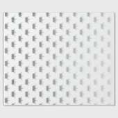 Royal Glam Silver Crown Princess White Vip Cadeaupapier (Vlak)