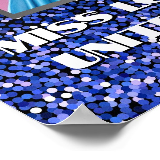 Royal Glitter Glitz Custom Pageant Door Banner Poster (Hoek)