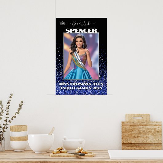 Royal Glitter Glitz Custom Pageant Door Banner Poster (Keuken)