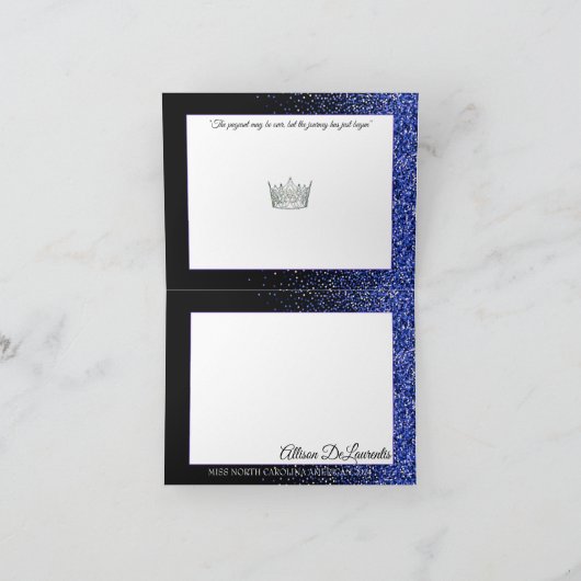 Royal Glitter Glitz Pageant Dank je kaart (Binnen)