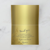 Royal Gold Abstract Peacock Weddenschap BEDANKT U (Binnen)