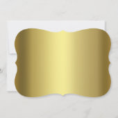 Royal Gold Abstract Peacock Wedding Invitation Kaart (Achterkant)
