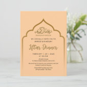 Royal Gold Arch Ramadan Iftar Dinner Invitation Kaart (Staand voorkant)