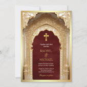 Royal Gold Arch Religieus Christelijk Maroon Bruil Kaart (Voorkant)