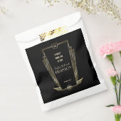 Royal Gold Art Deco Monogram Wedding BEDANK Bedankzakje (Gezegeld)