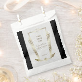 Royal Gold Art Deco Monogram Wedding BEDANK Bedankzakje (Geknipt)