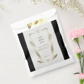 Royal Gold Art Deco Monogram Wedding BEDANK Bedankzakje (Gezegeld)
