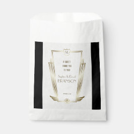 Royal Gold Art Deco Monogram Wedding BEDANK Bedankzakje