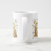 Royal Gold B Luxury Snowman Jumbo Mug Grote Koffiekop (Achterkant)