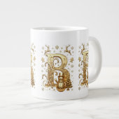 Royal Gold B Luxury Snowman Jumbo Mug Grote Koffiekop (Voorkant rechts)
