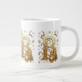 Royal Gold B Luxury Snowman Jumbo Mug Grote Koffiekop (Rechts)