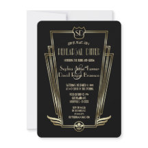 Royal Gold Black Art Deco repesal Dinner