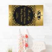 Royal Gold Black Crown Baby shower Boy 2 Spandoek (Insitu)