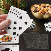 Royal Gold Black Great 20s Monogram Pokerkaarten (Insitu)