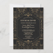 Royal Gold Black Great Gatsby 20s repetitief diner Kaart (Voorkant)