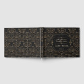Royal Gold Black Great Gatsby 20s Wedding Planner Gastenboek (Volledig)