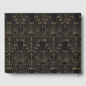 Royal Gold Black Great Gatsby 20s Wedding Planner Gastenboek (Achterkant)