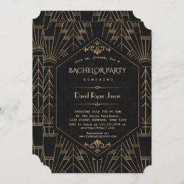 Royal Gold Black Great Gatsby Bachelor Party uit 1 Kaart