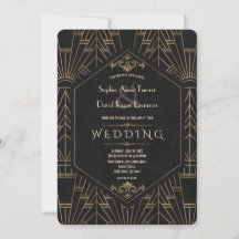Royal Gold Black Great Gatsby Wedding 1920