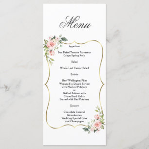 Royal Gold Black Great Gatsby Wedding 1920 Menu