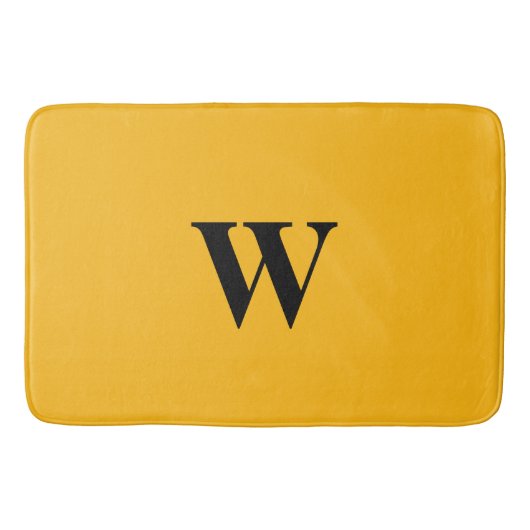 Royal Gold Black Monogram Badmat (Voorkant)