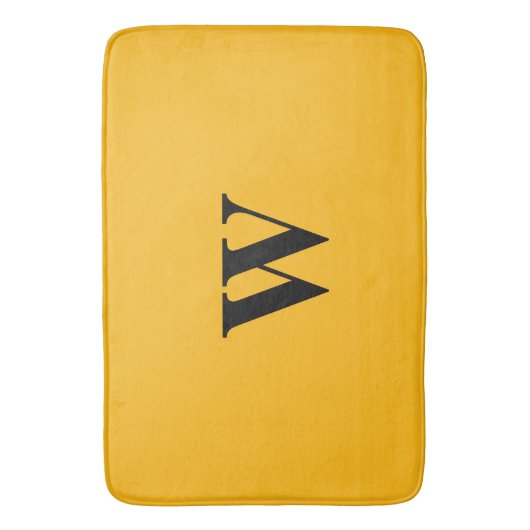 Royal Gold Black Monogram Badmat (Voorkant Verticaal)