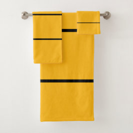 Royal Gold Black Stripes Bad Handdoek