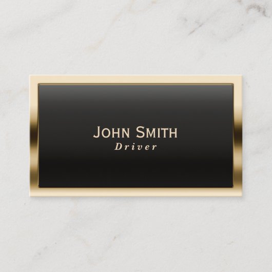 Royal Gold Border Driver Visitekaartje (Voorkant)