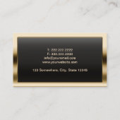 Royal Gold Border Kapper Hair Stylist Visitekaartje (Achterkant)