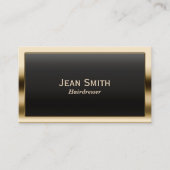 Royal Gold Border Kapper Hair Stylist Visitekaartje (Voorkant)