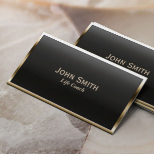 Royal Gold Border Life Coach Visitekaartje