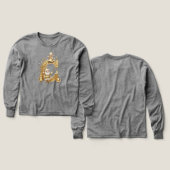 Royal Gold C Kids Tri-Blend Long Sleeve Tee (Voorkant /achterkant)